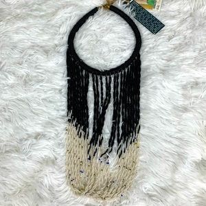 African Statement Beaded Collar Necklace, made by hand